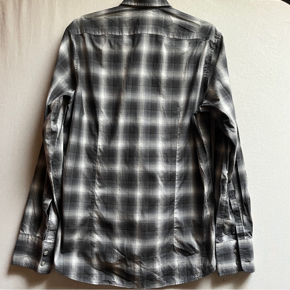 NWT BOSS Hugo Boss Men's Regular Fit Plaid Cotton Button Down Shirt S - Picture 2 of 8